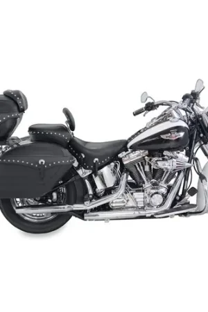 Mustang 06-17 Harley Softail Wide Tire (200mm) Wide Touring Recessed Passenger Seat w/Studs - Black Brand New