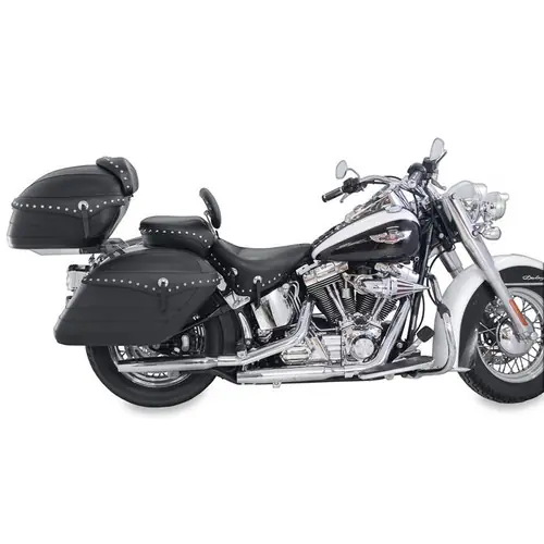 Mustang 06-17 Harley Softail Wide Tire (200mm) Wide Touring Recessed Passenger Seat w/Studs - Black Brand New