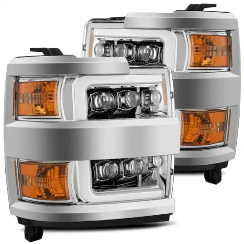 Free Returns AlphaRex 15-18 Chevy 2500HD NOVA LED Proj Headlights Plank Style Chrome w/Activ Light/Seq Signal/DRL