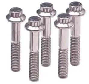 New Arrival ARP 3/8 Inch-16 Right-Hand Thread Stainless Steel 300 Series Bolts, Set of 5
