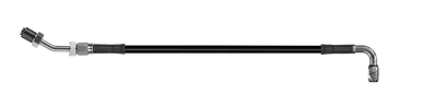 Goodridge 68in Universal Clutch Line w/SS Fittings & Black Hose - 90Deg Banjo w/AN3 Fitting - HD2090-1CC-BK68 Next Day Delivery