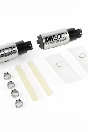 Weekend Sale Deatschwerks DW300C 340lph Compact Fuel Pump w/Install Kit (Mustang 03-04)
