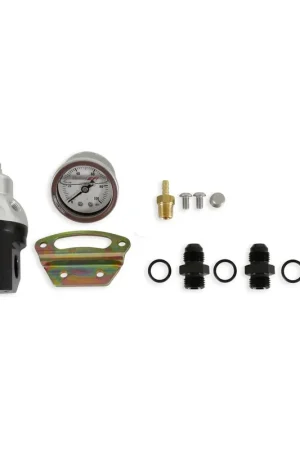 Special Offer Holley EFI EFI BILLET BYPASS FUEL PRESSURE REGULATOR KIT 15-90 PSI Fuel Regulator 6AN Boost Reference 1:1, Gauge and Fittings