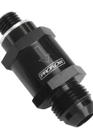 Proflow EFI Fuel Check Valve M10 x 1.0mm To -08AN Black Affordable