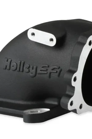 Holley EFI EFI Throttle Body Intake Elbow-Black Finish EFI Throttle Body Intake Elbow 4150 - Fits Ford Throttle Bodies-Black Finish Professional Grade
