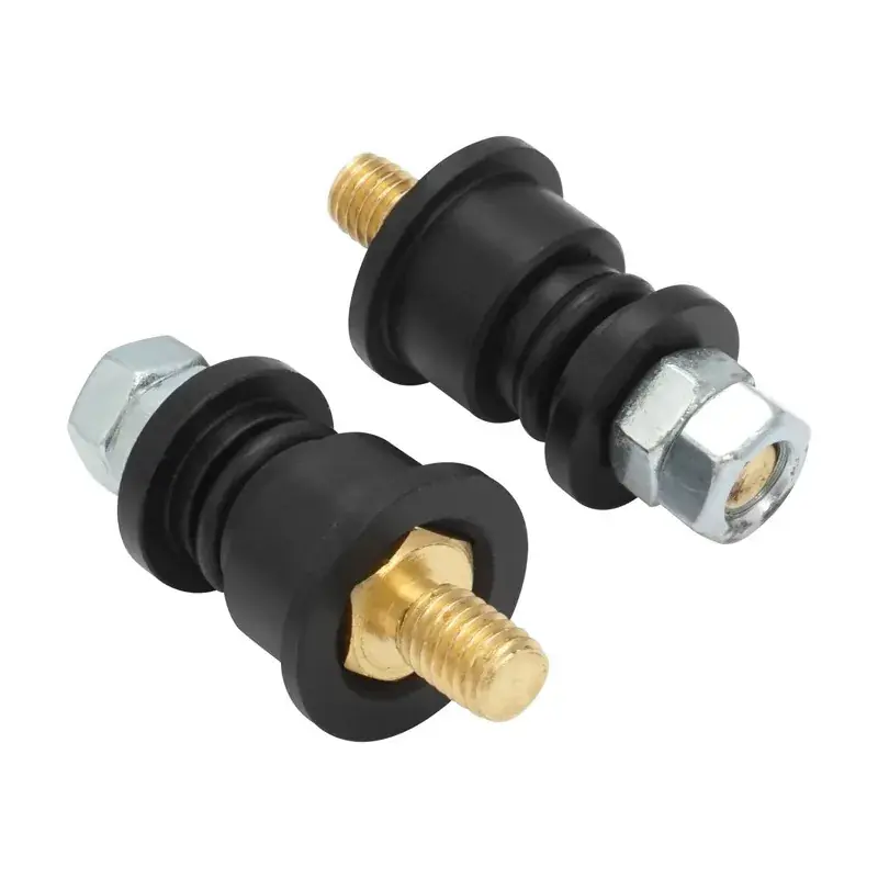 Fan Favorite Proflow Electrical Bulkhead Connectors Terminals HDPE Black Pair