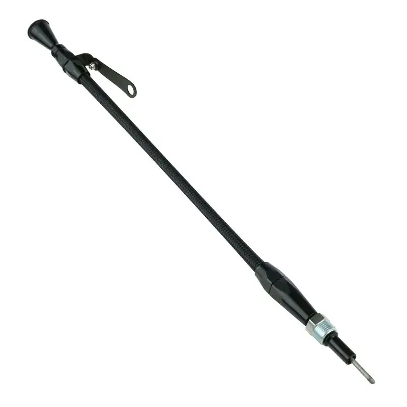 Proflow Engine Dipstick Braided Stainless Steel Black Billet Handle For Ford 351W Screwininto Aftermarket Oil Pans Clearance
