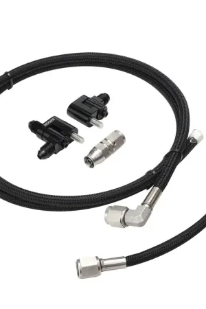 Proflow Engine Steam Line Vent Kit Holden Commodore LS1/LS2/LS3 2 Port Black PTFE Stainless Steel Braid Same Day Shipping