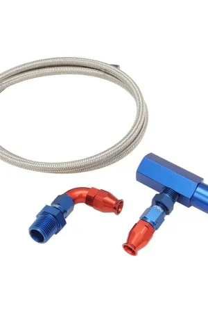 Top Rated Proflow External Oil Feed Line Kit Suit 302-351 Cleveland Stainless Braided Hose Kit