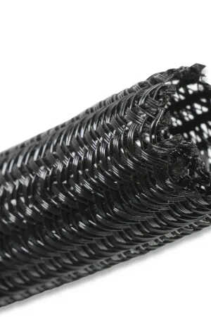 High Quality Holley EFI F6 Split Wire Loom - 1 Inch 10 Feet, Black, 1" Braided F6 Split Wire Loom