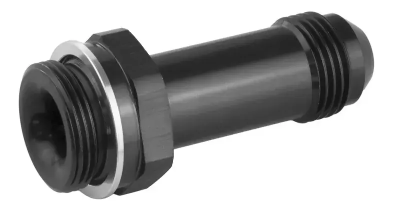 Viral Proflow Fitting Inlet Fuel Adaptor Male Holley Fuel Bowl 7/8 x 20 -08AN 2in Black