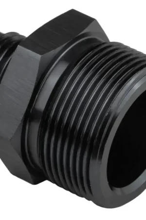 Grab Now Proflow Fitting Inlet Fuel Straight Adaptor Quadrajet Male -06AN To 1in x 20 Black