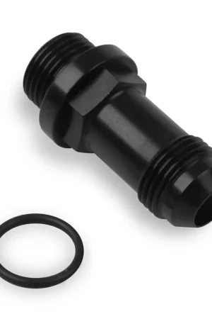 Holley Fuel Inlet Fitting Long -6AN male fuel inlet fitting black Hassle-Free Returns