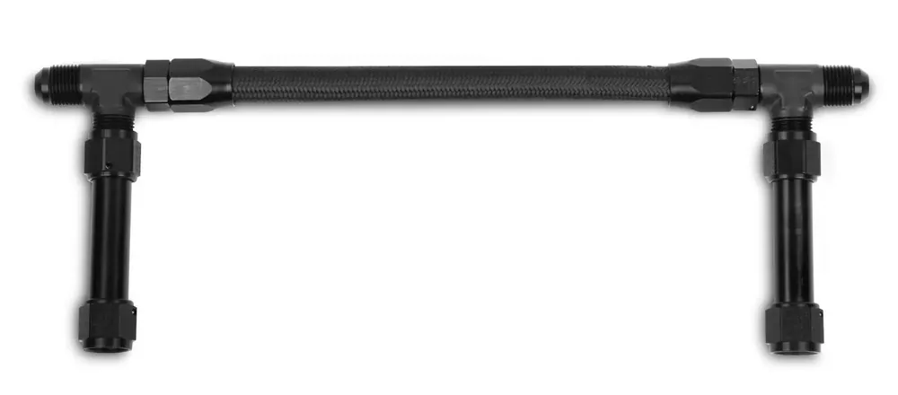 Holley Fuel Line Dual fuel lines for Gen 3 Dominator Carburetors w -8 O-ring HP Bowls. Fuel line with dual 8AN inlet, fittings with Pro-Lite 350 hose Bargain