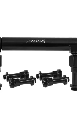 Proflow Fuel Log Billet Aluminium Black Adjustable -10 AN Inlet 7/8-20in Outlets Holley 4150 4500 Free Returns