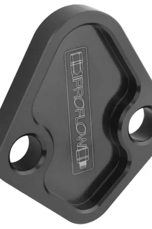 Budget Proflow Fuel Pump Block-Off Plate Aluminium Black Anodised BB Chev For Ford Windsor
