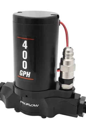 Free Returns Proflow Fuel Pump Electric 400 GPH 12-20 PSI E85 AN12 ORB Inlet/Outlet External Bypass Black