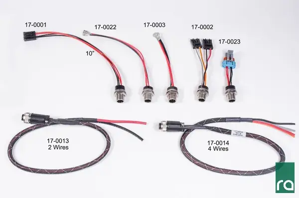 Warranty Included Radium Engineering Fuel Surge Tank Wiring Harness - Flying Leads w/Connector (External Dual Pump)