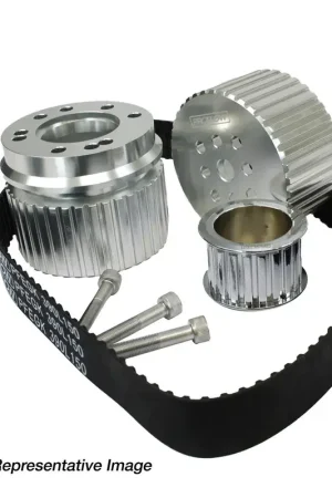 Premium Proflow Gilmer Belt Drive Kit BB Chevrolet with Short Water Pump Billet Aluminium Black Anodised