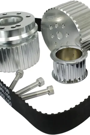 Budget Proflow Gilmer Belt Drive Kit For SB Ford 289/302/351 Windsor Billet Aluminium Silver Anodised