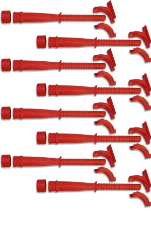 Fan Favorite MSD Hemi Tubes, Red Set of 8 Hemi Tubes, Elbows, End Caps and Screws, Red