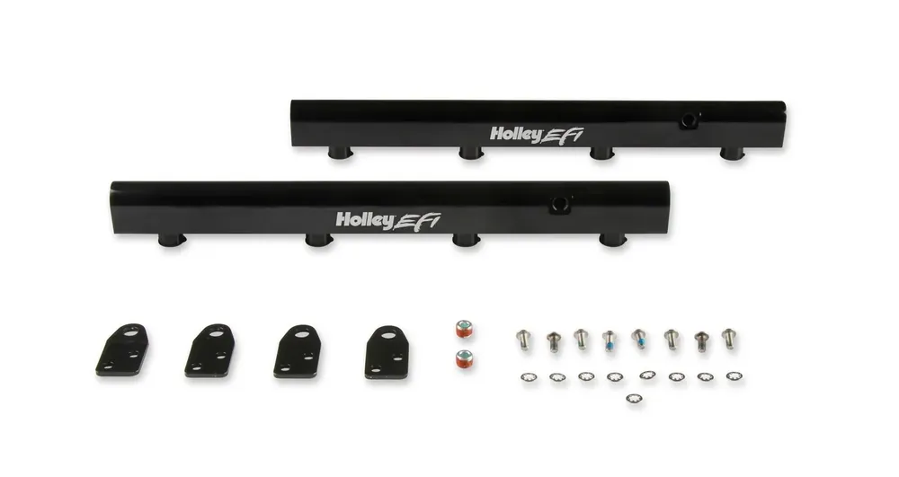 Holley EFI Hi-Flow Billet Fuel Rails for Coyote Engines 2011-2021 Ford Coyote Engines including the 2018-2021 Direct Injected Engines Top Pick