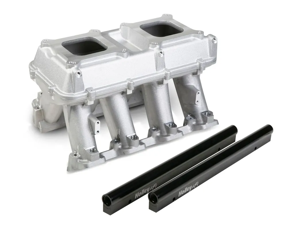 Modern Holley EFI Hi-Ram Intake - GM LS3/L92 EFI Hi-Ram Intake, 2 x 4150 2 x 1000cfm sideways or inline mounting