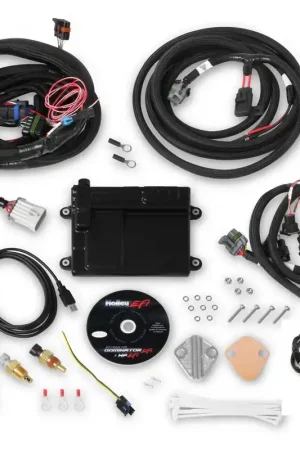 Holley EFI HP EFI ECU & Harness Kits Universal FORD V8 Multi-Point Fuel Injection, Includes Bosch Oxygen Sensor, and Ford V8 Injector Harness. New Release