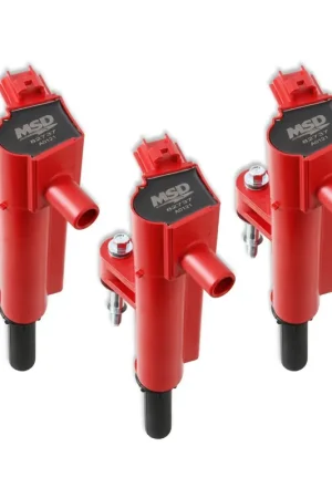 High Quality MSD Ignition Coil - Blaster - Chrysler 3.7L - Red - 3-Pack 2009-2013 Dodge/Jeep/Ram - 3.7L V6