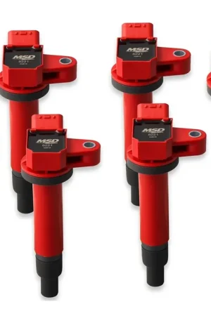 Instant Buy MSD Ignition Coil - Blaster Series - Toyota/Lexus V8 - 4.3L/4.7L - Red - 8-Pack 1998-2010 Toyota/Lexus V8 - 4.3L/4.7L Engines