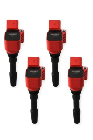 MSD Ignition Coil - Blaster Series - VW / Audi 1.8L/2.0L Engines - Red - 4-Pack VW/Audi 2014-2019 1.8L/2.0L - 4 Cylinder - 4-Pack Last Chance