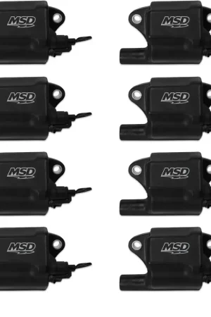 Brand New MSD Ignition Coil - Pro Power Series - GM LS2/LS7 Engines - Black - 8-Pack