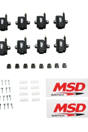 MSD Ignition Coil - Smart - 8-Pack - Black Universal - Use with Holley or EFI Systems Popular