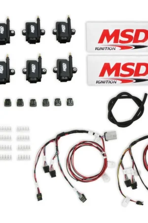 Holiday Sale MSD Ignition Coil - Smart - Big Wire Kit - Black Universal - Use with Holley or EFI Systems