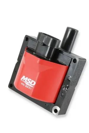 Next Day Delivery MSD Ignition Connector Coil, Red, 1996-1997 GM engines, Individual Entry level spark output for GM vehicles with single connector.