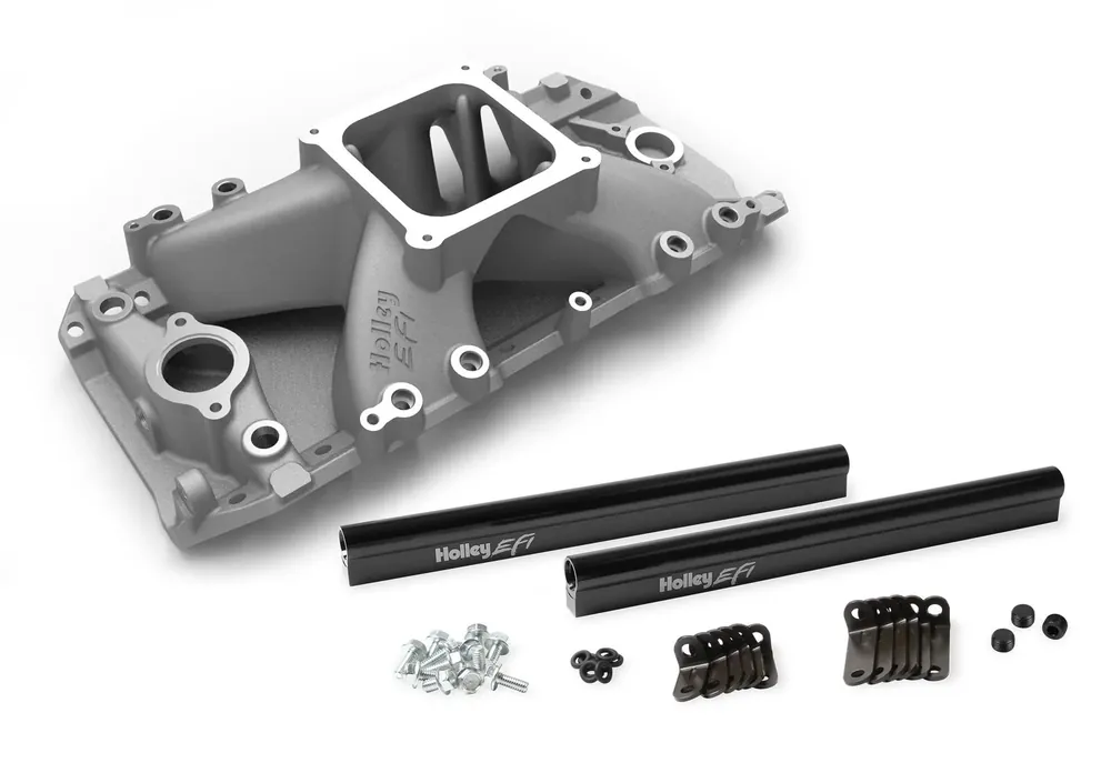 Holley EFI Intake - Chevy Big Block V8 EFI Intake Manifold 396, 402, 427, 454, 502 for 4500 Style Flange, Rectangular Port Heads Original