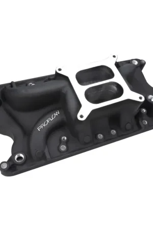 Proflow Intake Manifold AirDual Aluminium Black Square Bore SB For Ford 289 302 Special Discount