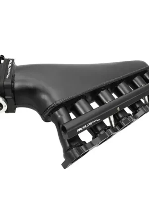 Markdown Proflow Intake Manifold Kit Fabricated Aluminium Black For Nissan TB48 Inlet Plenum 90mm Throttle Body Fuel Rail
