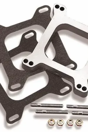 Holley Intake Manifold Spacer Intake Manifold Spacer For Model 4150/AFB Flange. Open 1" Height Cast Aluminum Spacer. High Quality