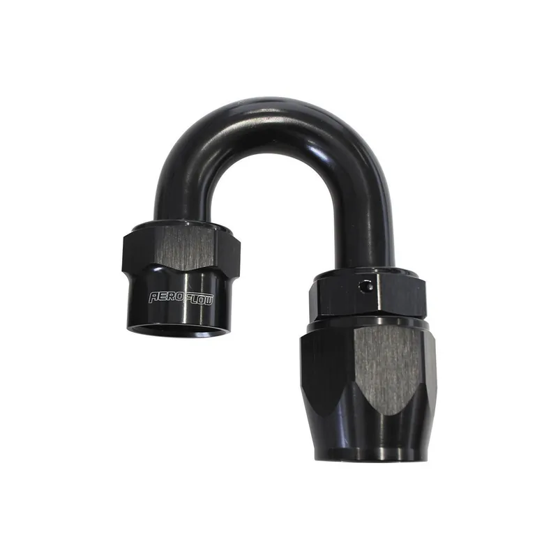 Aeroflow Kryptalon Lightweight Full Flow Swivel 180 Deg Hose End -12AN - Black - 1 Piece Get Yours