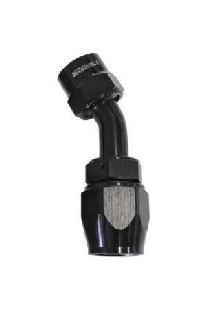 Aeroflow Kryptalon Lightweight Full Flow Swivel 45 Deg Hose End -4AN - Black - 1 Piece High Quality
