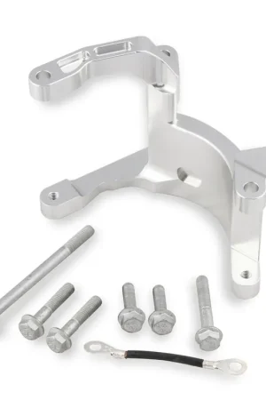 Holley Low Mount A/C Brackets for the Gen 5 LT4/LT1 Dry Sump Engines Clear Aluminum Finish Price Drop