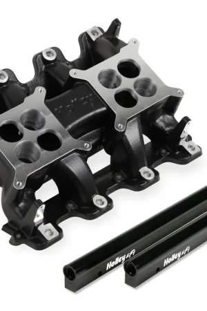 Deal Holley EFI LS EFI Manifold - 2x4 Dual Plane - Black GM LS1/LS2/LS6 2x4 Dual Plane Intake Manifold, LS Gen 3 LS1/LS2/LS6 engines, w/Black Ceramic Coating