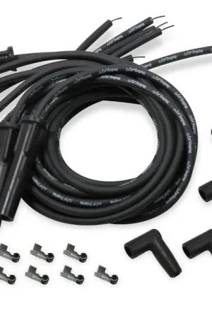 Express Delivery Holley EFI LS Spark Plug Wire Set - Cut to Fit Spark Plug - Cut to Fit- Wire set, Black with Black 180 degree boots For Smart Coil