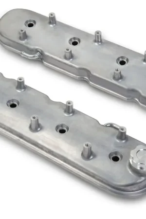 Special Discount Holley LS Valve Covers - Natural Cast Standard Height LS Valve Covers w/ Coil Mounting Posts, Cast Aluminum - Natural Cast Finish