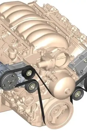 Original Holley LS/LT High-Mount Complete Accessory Drive Kit Includes SD7 A/C Compressor, Alternator, P/S Pump, Tensioner, Belt, & Pulleys