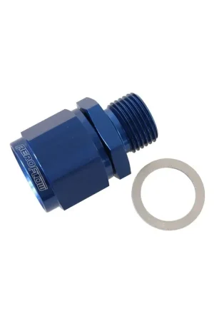 Aeroflow M18 x 1.5 to -10AN Female Swivel Washer Seal - Blue Clearance