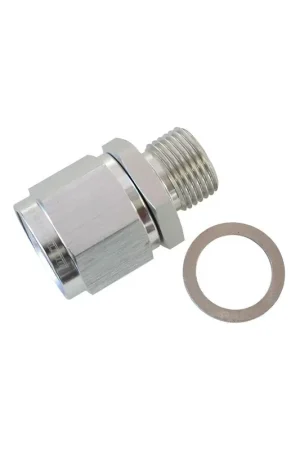 Handmade Aeroflow M18 x 1.5 to -10AN Female Swivel Washer Seal - Silver