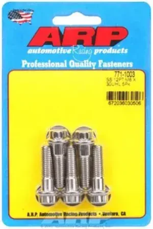 Trusted Brand ARP M8 x 1.25 x 30 Stainless Steel Bolts - Pack of 5