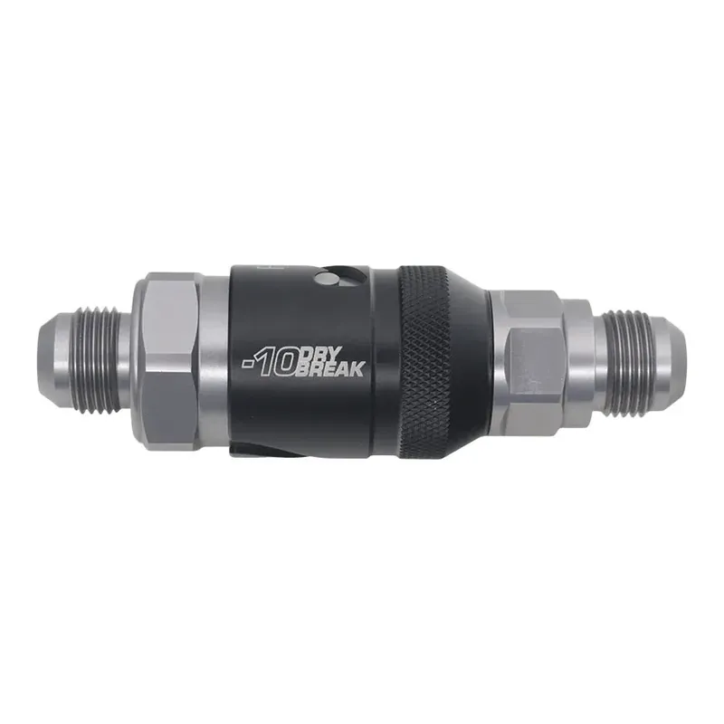 Deatschwerks Male Flare Quick Disconnect Dry Break Fitting 2 Pcs Anodized Matte Black - 6AN Fresh Stock
